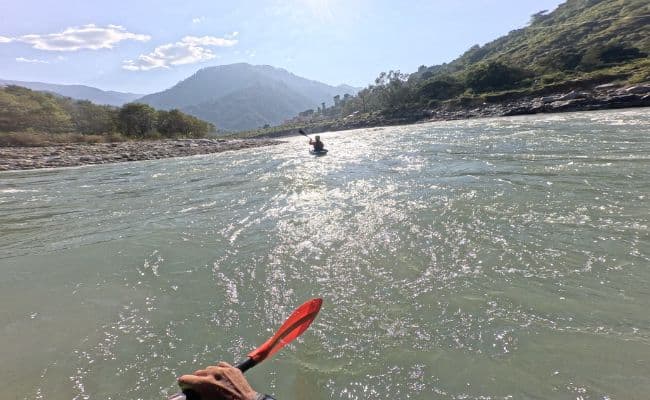Kayaking POV in Alaknanda River