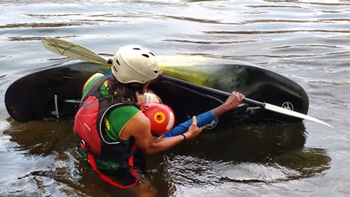 Learning white water kayaking
