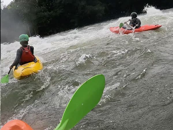 Learners trying eddy out and in technique