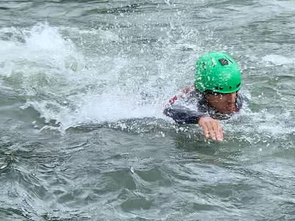 White water swimming