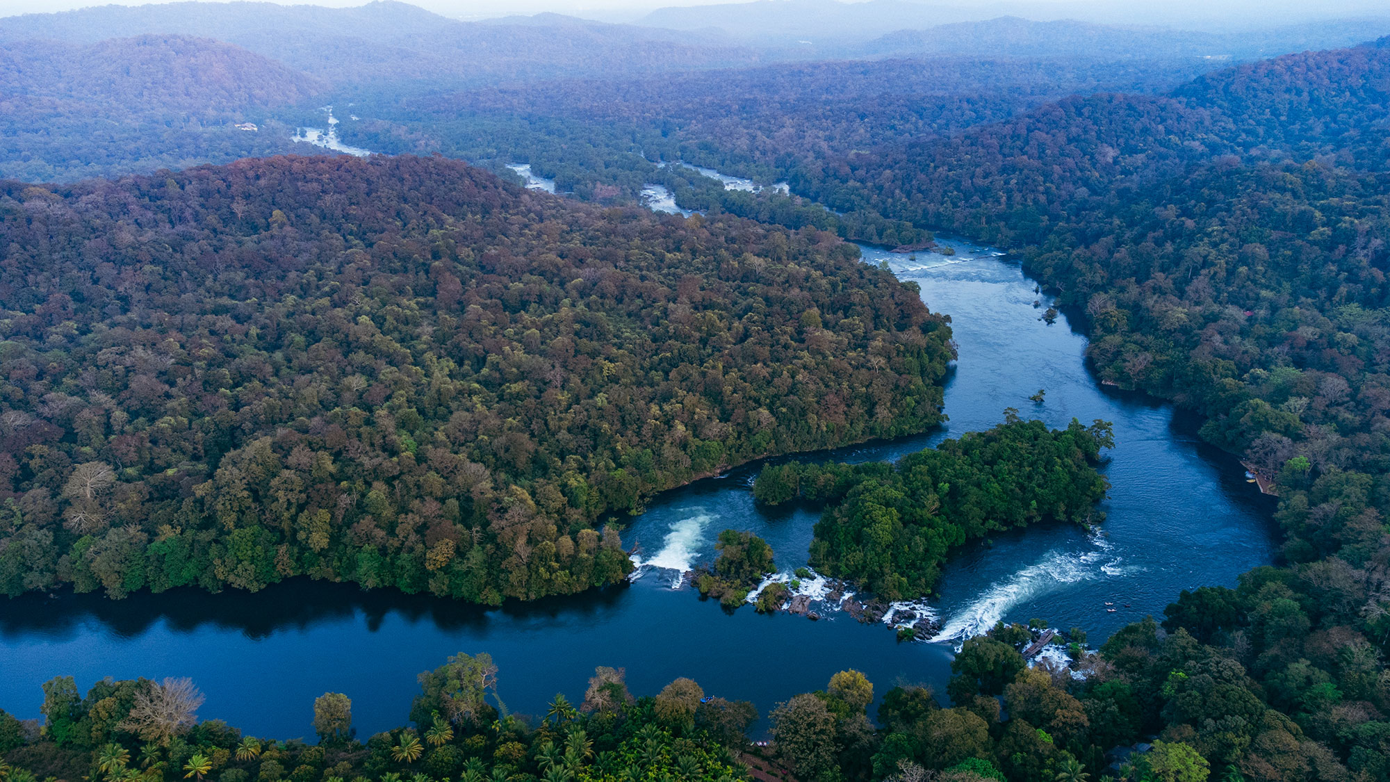 Aerial view of the Kali River