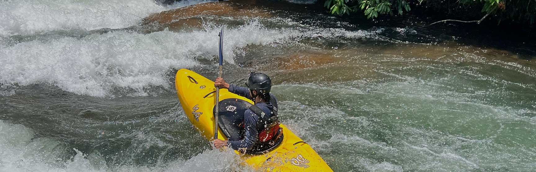 White water kayaking background